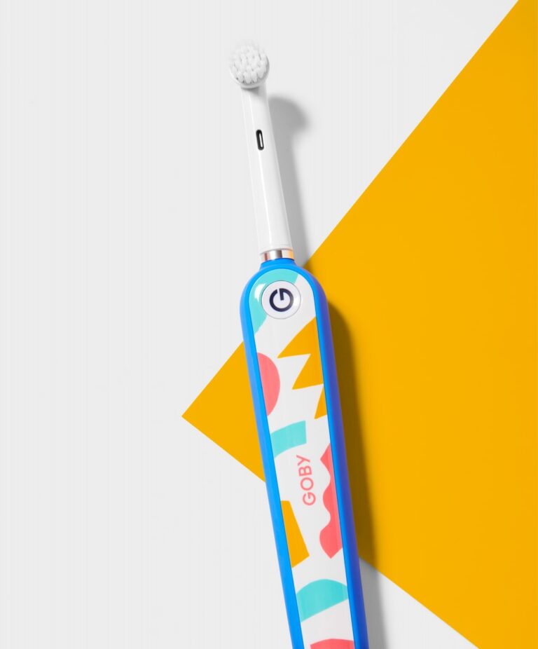 white and blue Goby tool